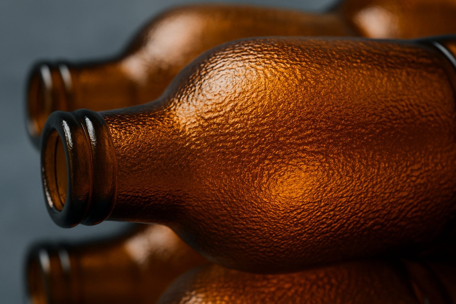 Amber glass stack